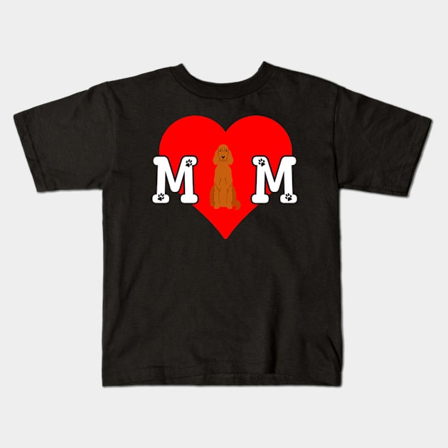 Irish Red Setter Mom Dog Lover - Heart Gift For Irish Red Setter Parent Kids T-Shirt by HarrietsDogGifts